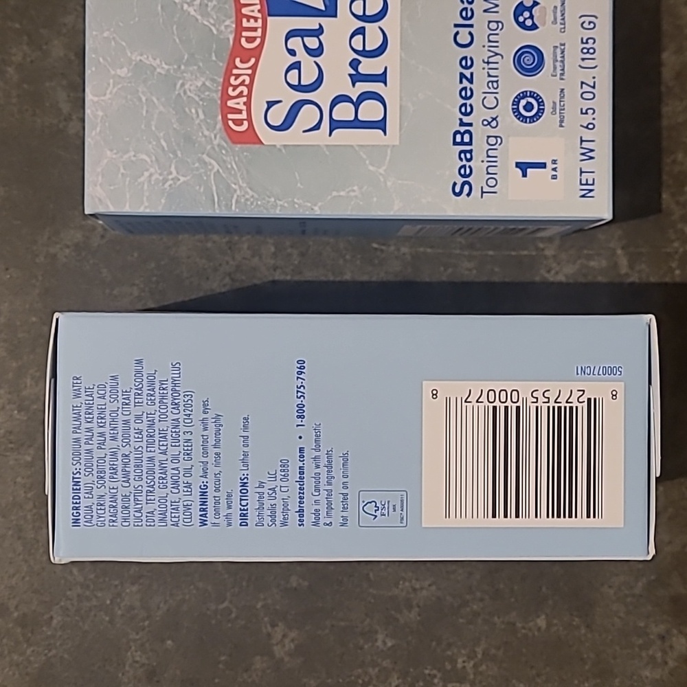 SEA BREEZE CLEAN TONING & CLARIFYING MOISTURE BAR SOAP - Picture 3 of 3